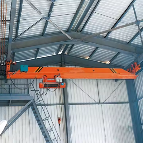 Underhung Bridge Crane installed on ceiling for space-saving operation