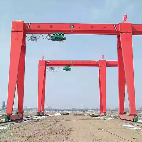 Single Girder Gantry Crane lifting heavy loads in warehouse