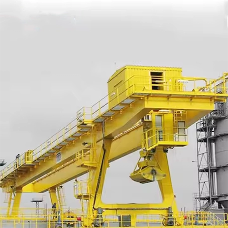 Heavy Duty Twin Girder Grab Crane in Port Operations