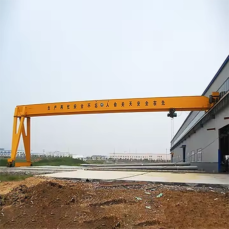 Cost-effective semi gantry crane with adjustable height legs
