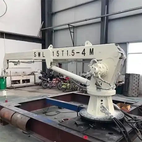 Marine Loading Unloading Deck Crane 4t 6t 7t Onshore Offshore Telescopic Boom Marine Crane