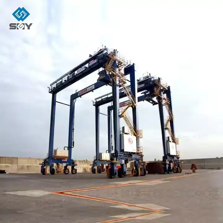 Rubber-Tyred Gantry Crane (RTG) with double beam design for industrial use