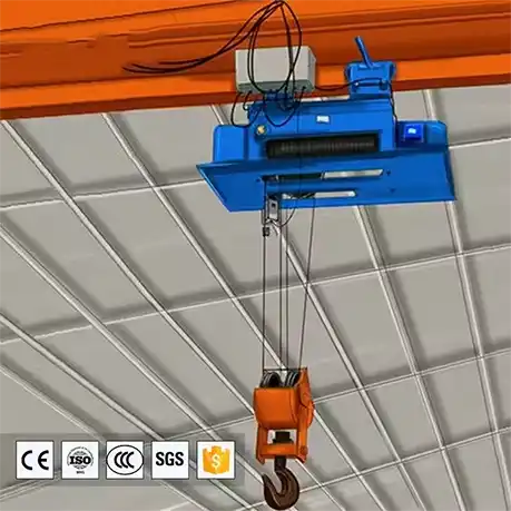 Top Running Single Girder Crane in Workshop