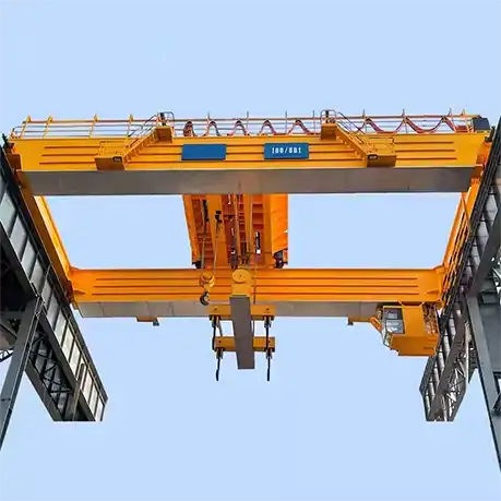 Industrial double girder crane for ladle handling in steel plant